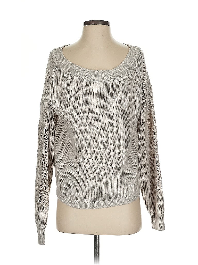 Pre-owned Hollister Pullover Sweater In Silver