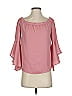 Haute Monde 100% Polyester Pink Long Sleeve Blouse Size M - photo 1