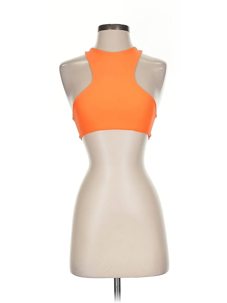 Pre-owned Mikoh Tank Top Orange Halter Neckline Tops