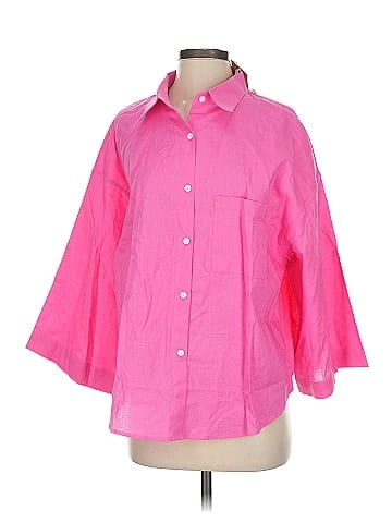 Berlook 3/4 Sleeve Button-Down Shirt (view 1)