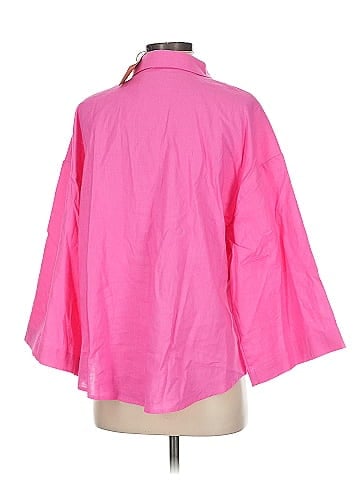 Berlook 3/4 Sleeve Button-Down Shirt (view 2)