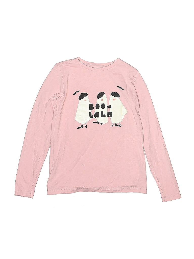Crewcuts 100% Cotton Pink Long Sleeve T-Shirt Size 8 (big kids) - photo 1