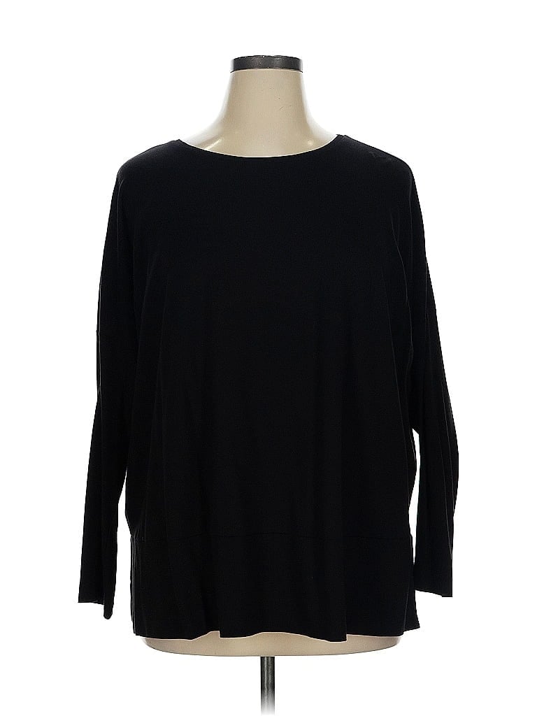 Ann Taylor LOFT Black 3/4 Sleeve T-Shirt Size XL - photo 1