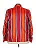 Linda Allard Ellen Tracy 100% Acetate Stripes Orange Long Sleeve Blouse Size 22 - photo 2