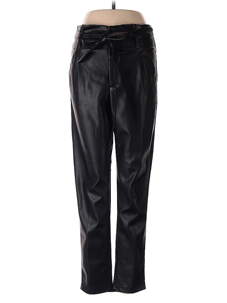 Pre-owned Lucy Paris Faux Leather Pants In Black