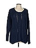 Tommy Bahama Solid Blue Pullover Sweater Size L - photo 1