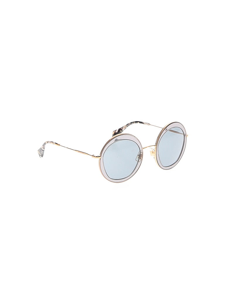 Miu Miu Silver Gold Sunglasses One size - photo 1