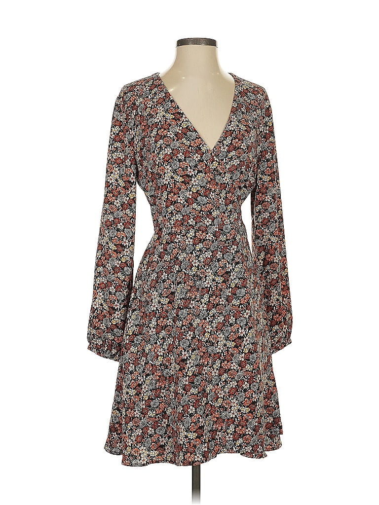 Ann Taylor LOFT Outlet Brown Casual Dress Size 4 - photo 1