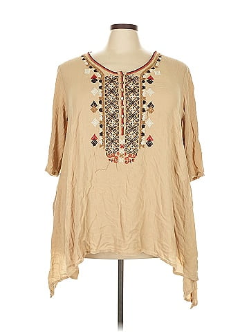 Roaman's 3/4 Sleeve Blouse (view 1)
