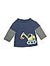First Impressions 100% Cotton Blue 3/4 Sleeve T-Shirt Size 6-9 mo - photo 1