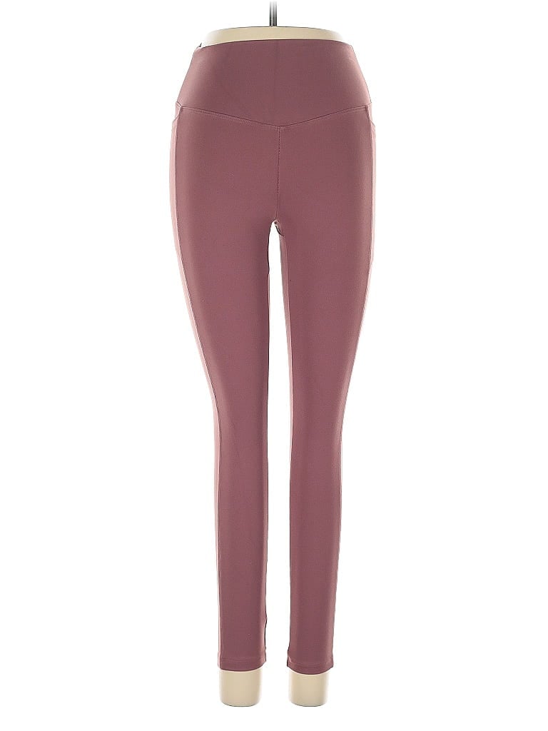 Pre-owned Victoria's Secret Pink Active Pants In Burgundy