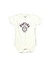 College Kids 100% Cotton Solid Ivory Short Sleeve Onesie 3-6 MO / 6 MO - photo 1