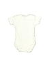 College Kids 100% Cotton Solid Ivory Short Sleeve Onesie 3-6 MO / 6 MO - photo 2