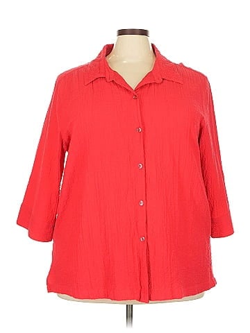 White Stag 3/4 Sleeve Button-Down Shirt (view 1)