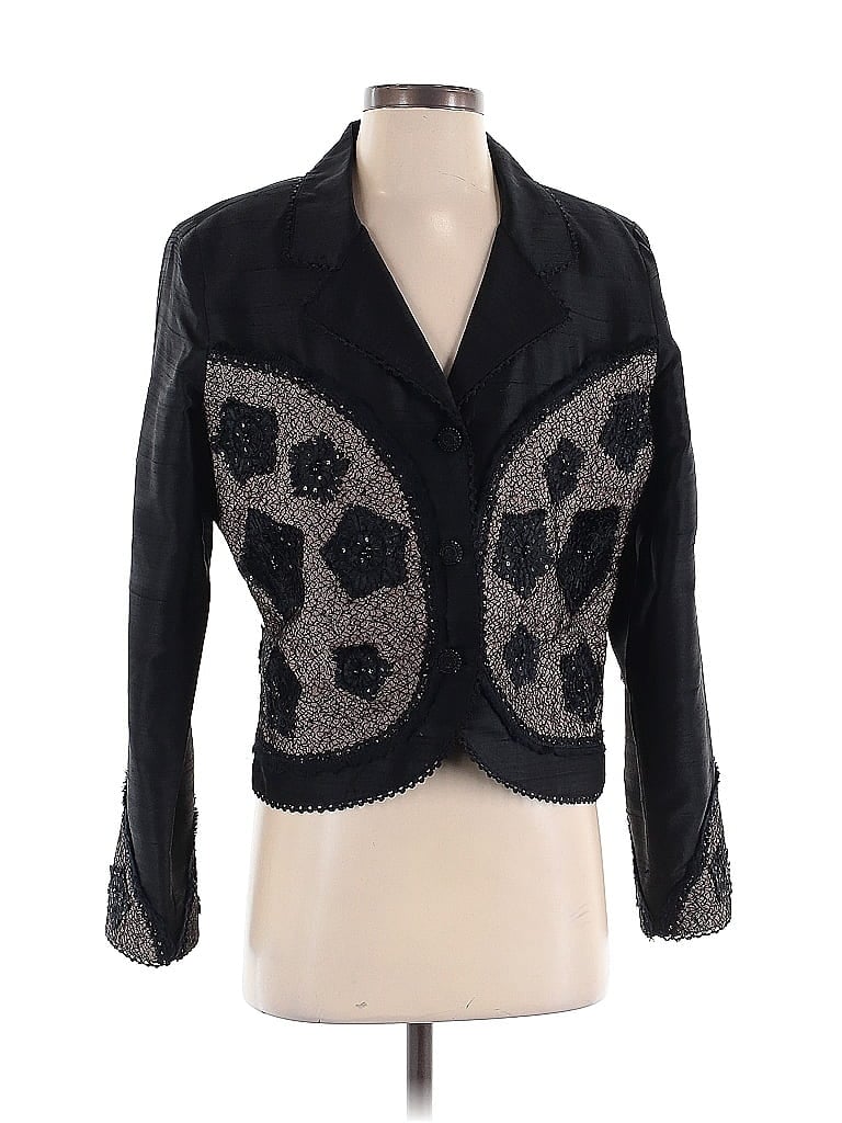 Spiegel 100% Silk Black Silk Blazer Size S - photo 1