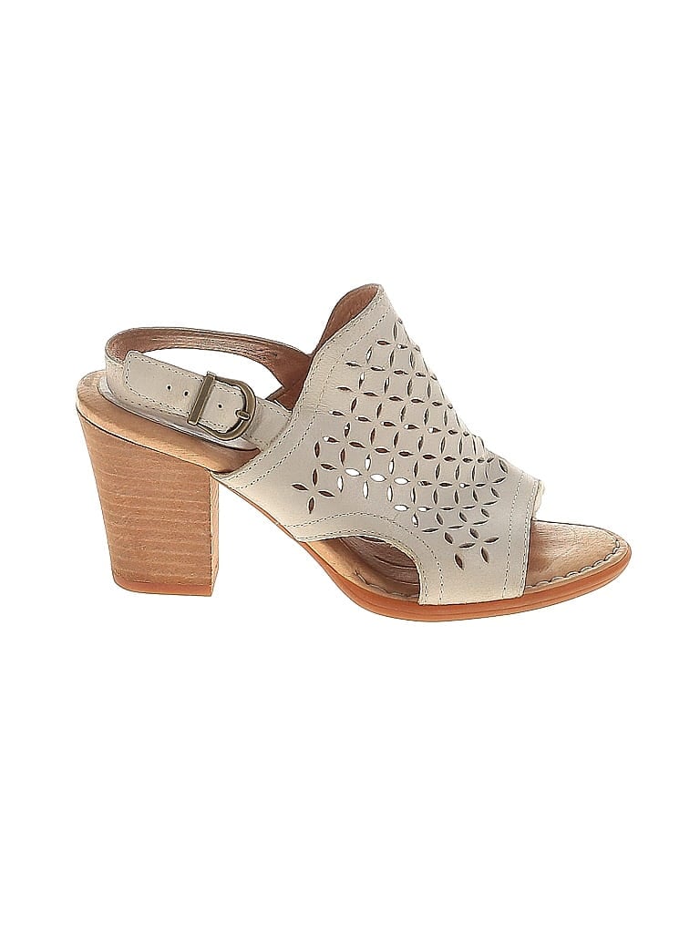 Born 100% Leather Tan Heels Size 6 - photo 1