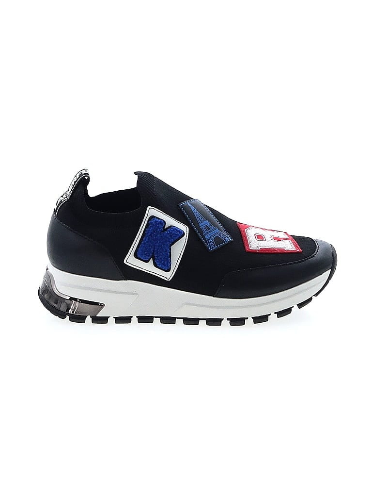 Karl Lagerfeld Paris Graphic Solid Color Block Black Sneakers Size 7 - photo 1