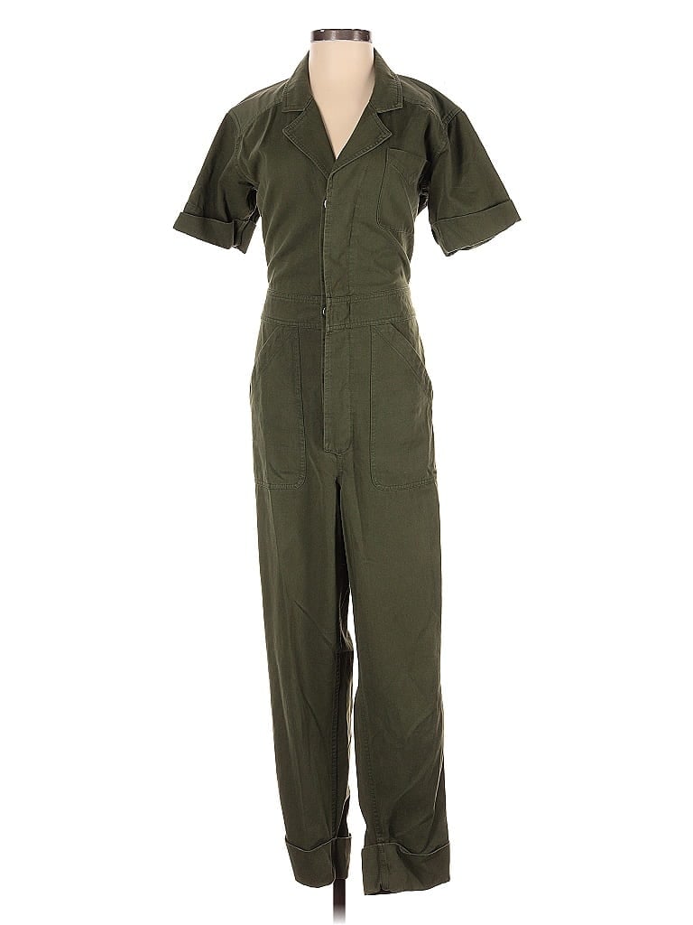 Solid & Striped Solid Green Jumpsuit Size XS - photo 1