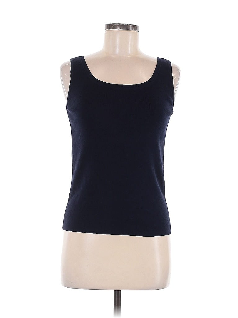Click to view more detailed imagery on our partner's website Pre-owned Talbots Tank Top Blue Square Neckline Tops