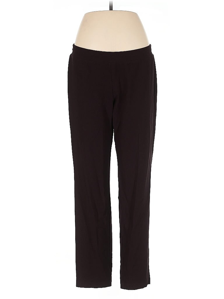 Pre-owned Eileen Fisher Dress Pants In Burgundy