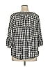 Terra & Sky 100% Rayon Black 3/4 Sleeve Blouse Size 0X - photo 2