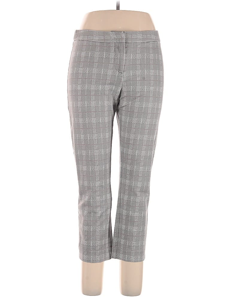 Amanda + Chelsea Plaid Gray Casual Pants Size 12 - photo 1