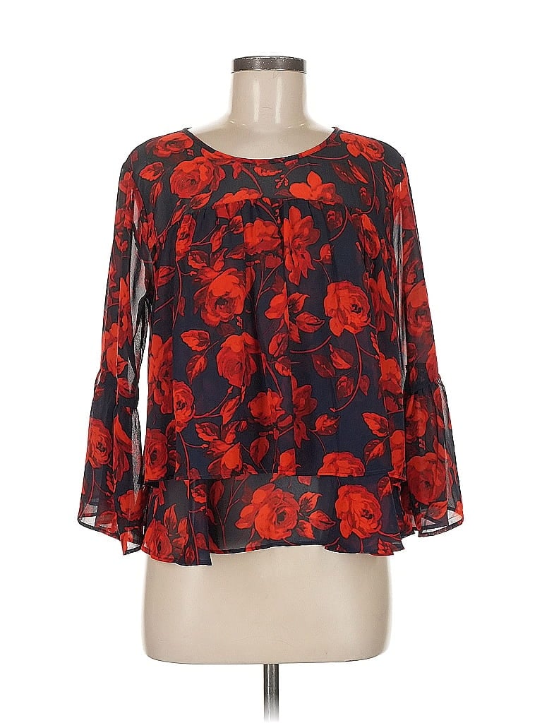 Pre-owned A New Day 3/4 Sleeve Blouse In Red