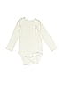 Gerber 100% Cotton Solid Ivory White Long Sleeve Onesie 18-24 MO / 24 MO - photo 1