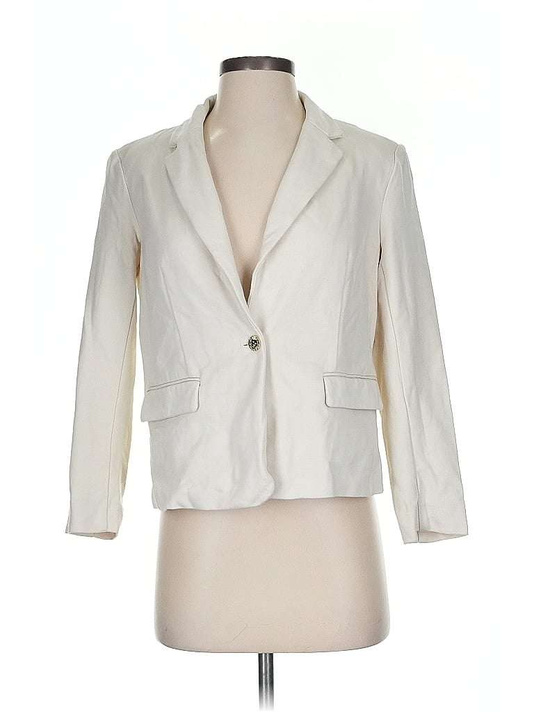 Pre-owned Anne Klein Blazer Jacket In White