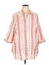 Catherines Red 3/4 Sleeve Button-Down Shirt Size 2X - photo 1