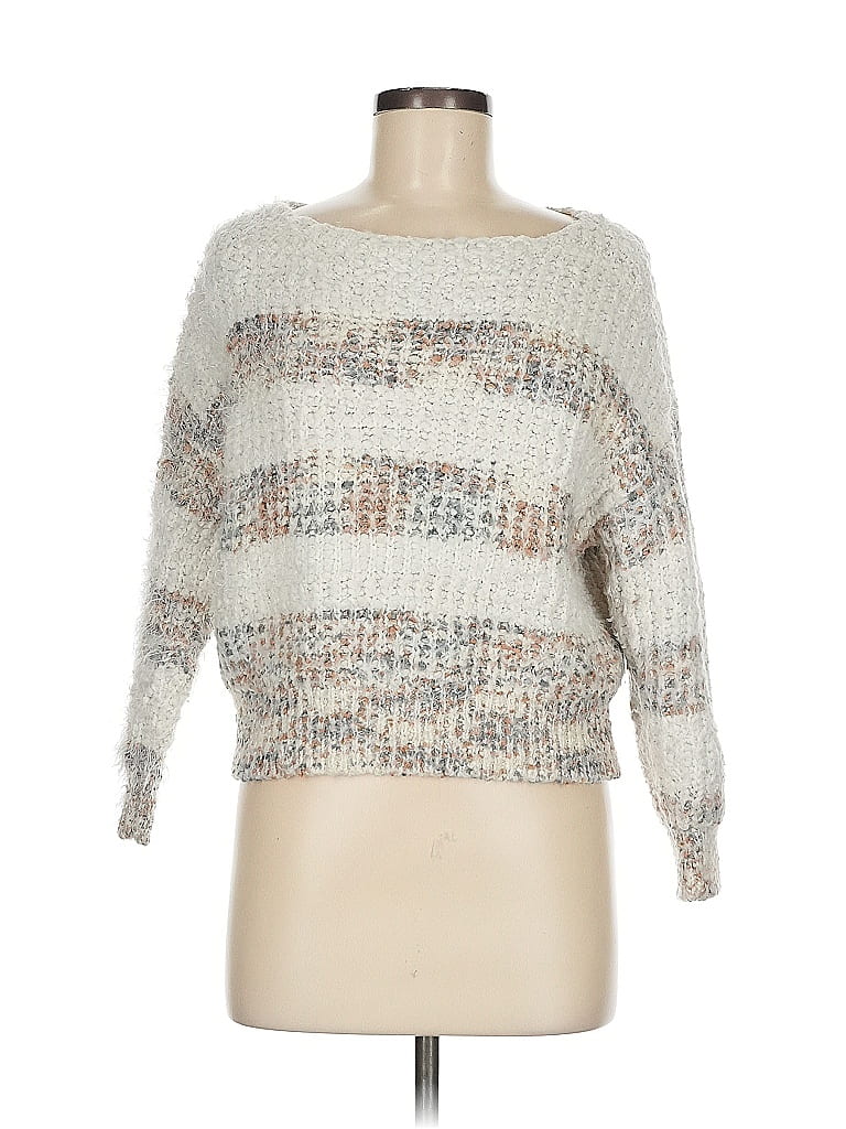 Forever 21 Tweed White Pullover Sweater Size M - photo 1