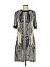 ETRO 100% Lana Wool Graphic Gray Ivory Casual Dress Size EU (IT) 46 / US 10 - photo 1