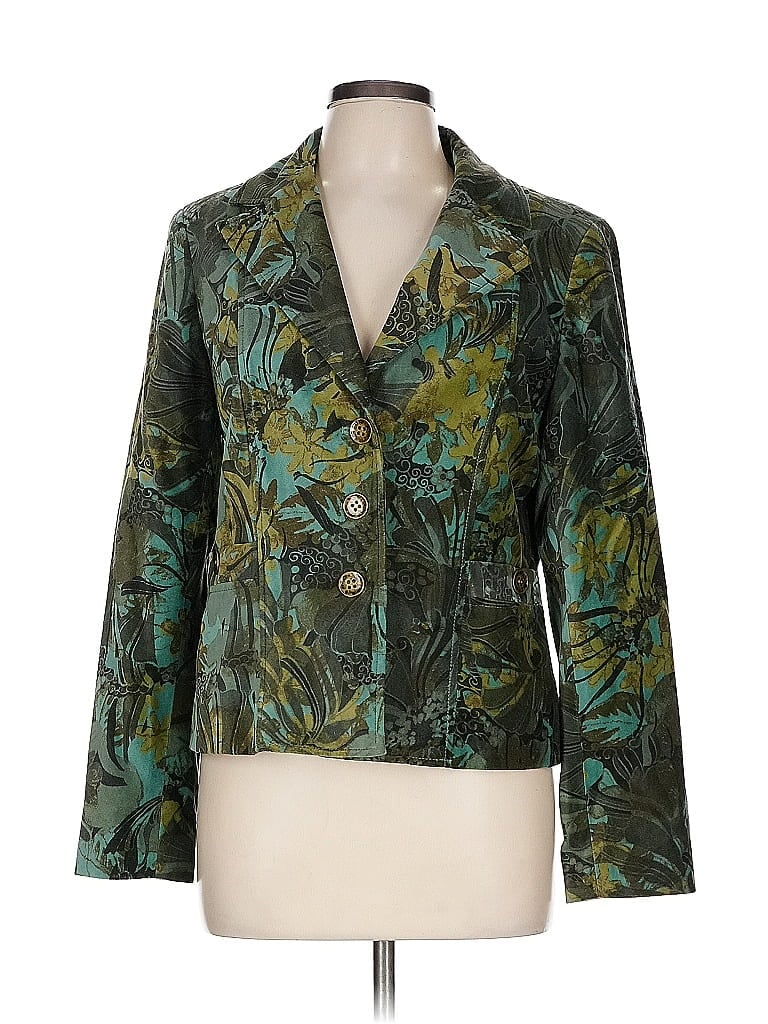 Doncaster Sport 100% Cotton Tropical Green Blazer Size 10 - photo 1