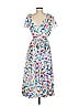 Tanya Taylor 100% Silk Print Blue Silver Casual Dress Size 6 - photo 2