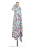 Tanya Taylor 100% Silk Print Blue Silver Casual Dress Size 6 - photo 4