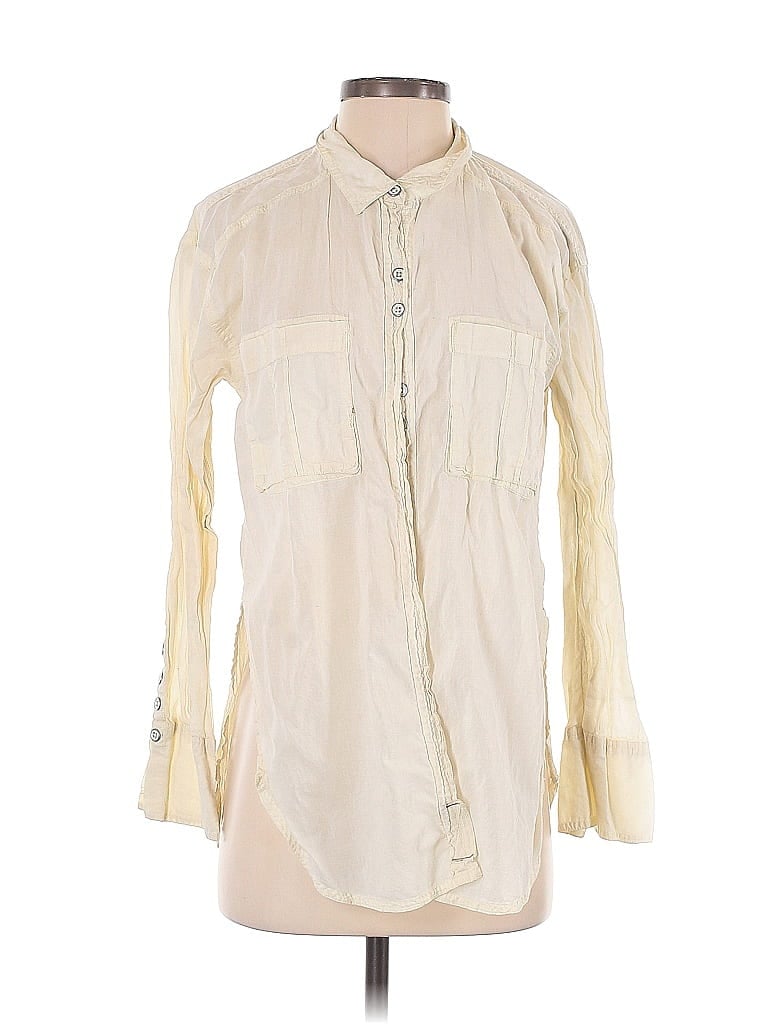 Pre-owned We The Free Long Sleeve Blouse In White