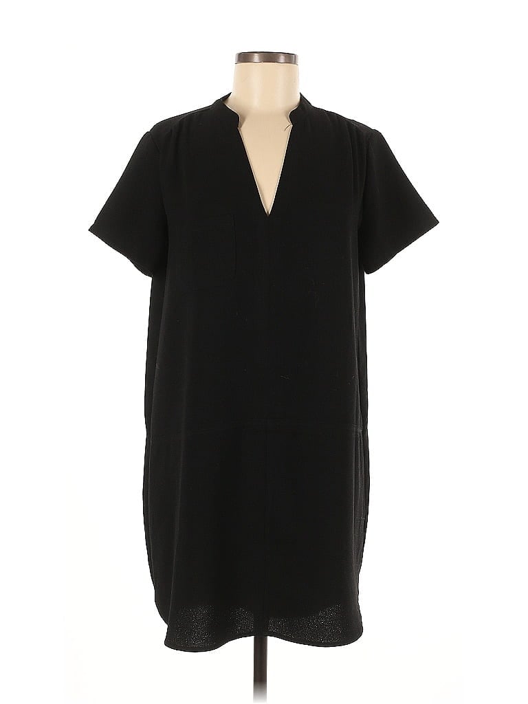 Lush Solid Black Casual Dress Size M - photo 1