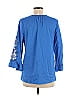 Belle By Kim Gravel Blue 3/4 Sleeve Blouse Size M - photo 2