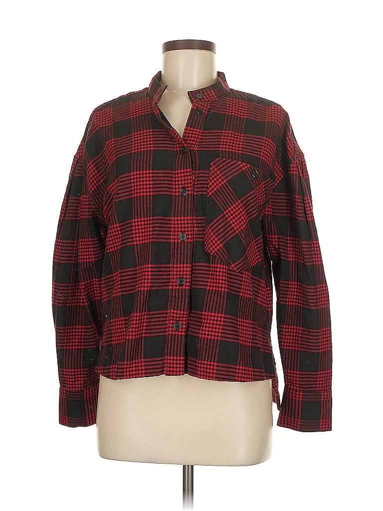 Pre-owned Banana Republic Long Sleeve Button Down Shirt In Red