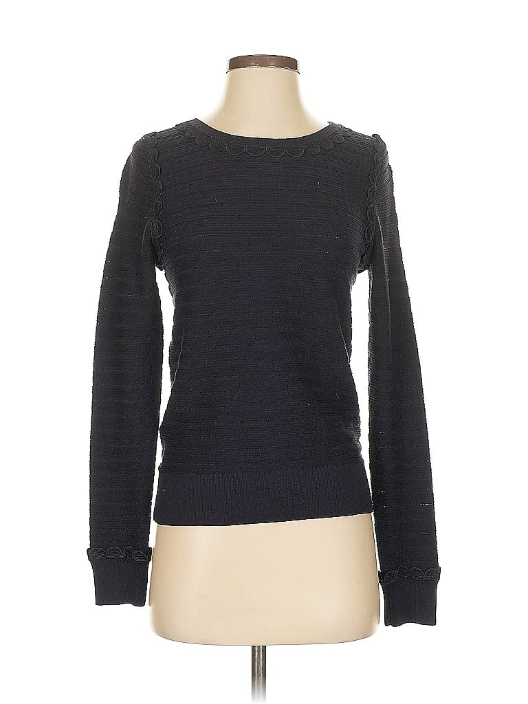 Pre-owned Ann Taylor Silk Pullover Sweater In Black