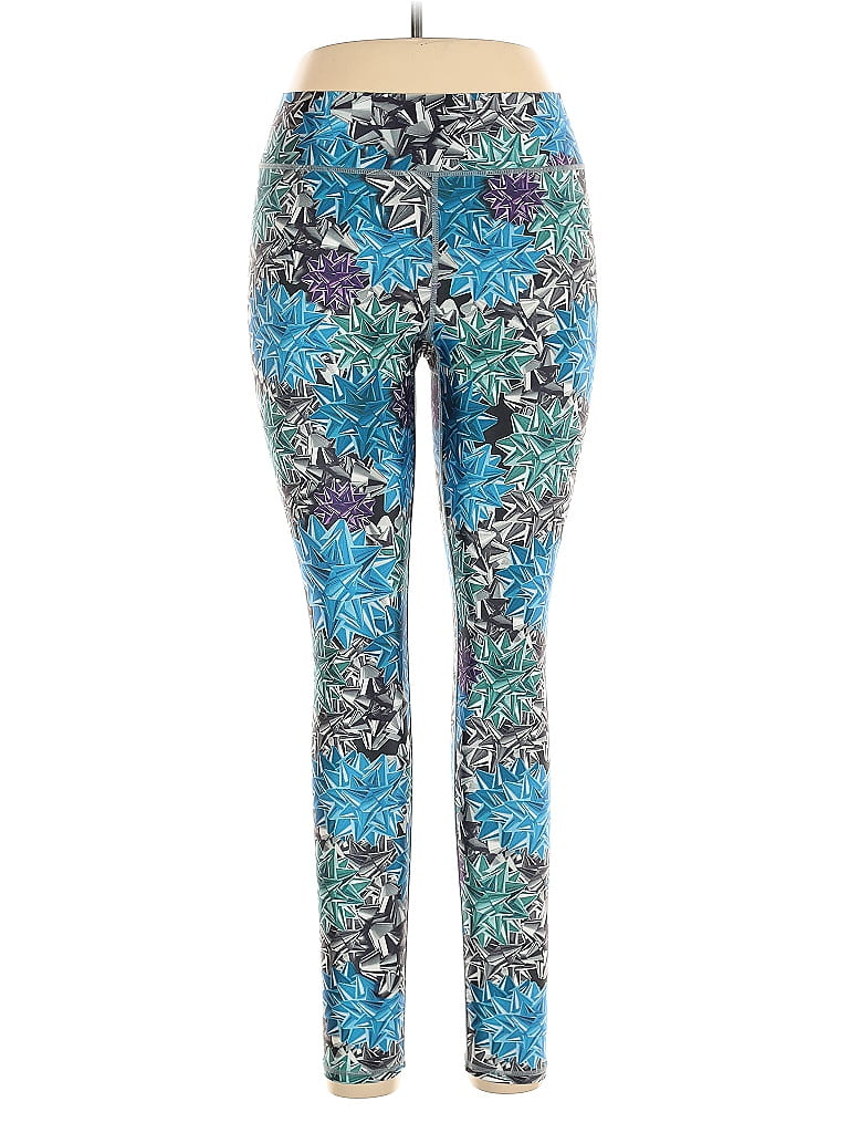 Terez Print Blue Leggings Size L - photo 1