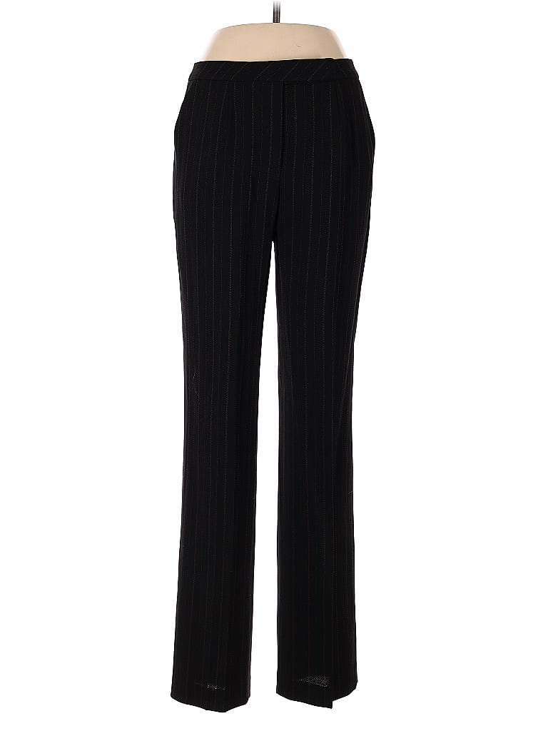 Escada Stripes Black Wool Pants Size EU 38 / US 8 - photo 1
