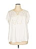 Agnes Orinda Ivory Short Sleeve Blouse Size 4X - photo 1