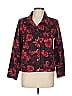 Christopher & Banks 100% Cotton Floral Red Jacket Size L - photo 1