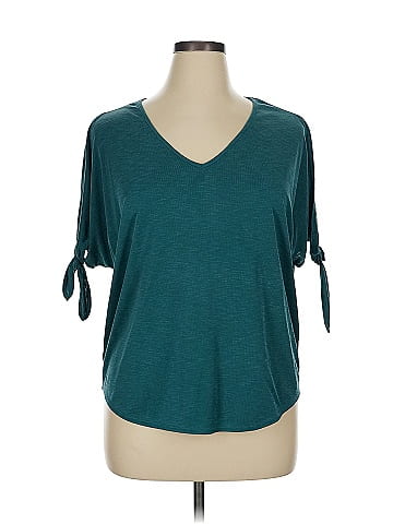Green Envelope Short Sleeve Top (view 1)