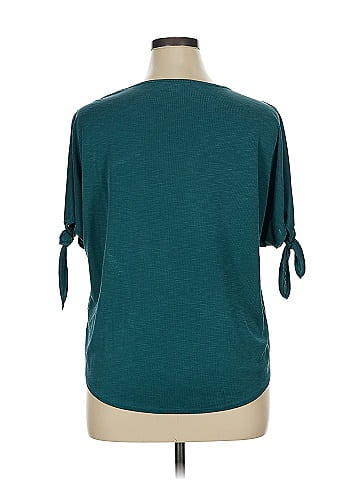 Green Envelope Short Sleeve Top (view 2)
