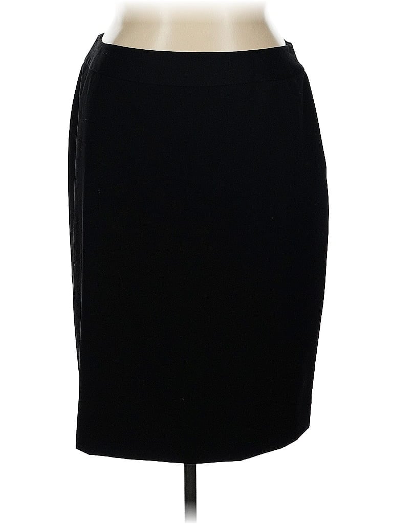 AK Anne Klein Solid Black Formal Skirt Size 16 - photo 1