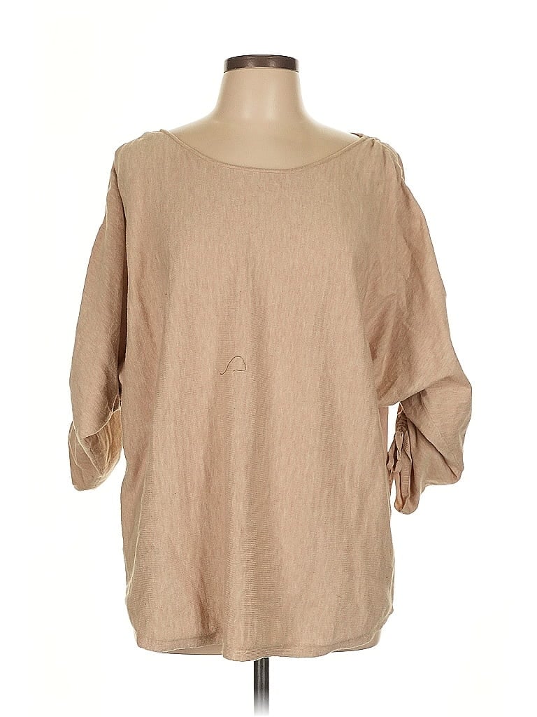 Pre-owned Max Studio 3/4 Sleeve Blouse In Brown