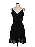 Lush 100% Polyester Solid Black Cocktail Dress Size L - photo 1