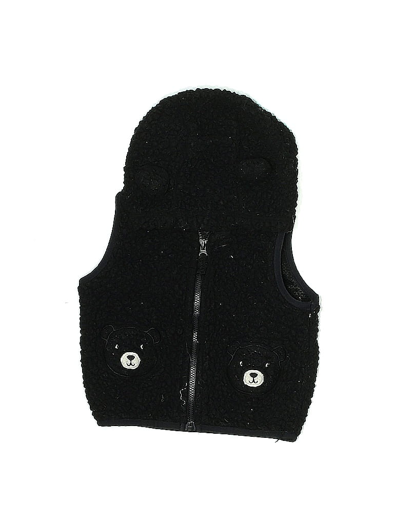 Carter's 100% Polyester Black Faux Fur Vest 9-12 MO / 12 MO - photo 1